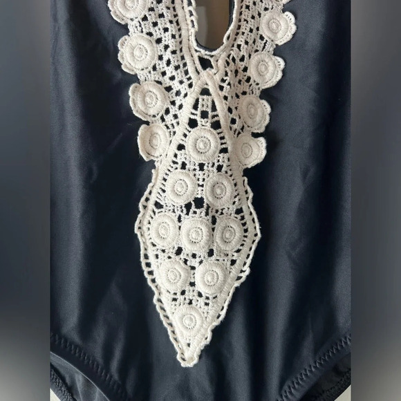 Kona Sol Black boho sexy one piece swimsuit size Small - Picture 4 of 8